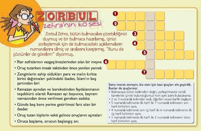 Ramazan ayı ile ilgili bulmacalar