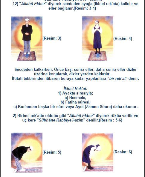 Erkek ve kadının namaz kılış şekli
