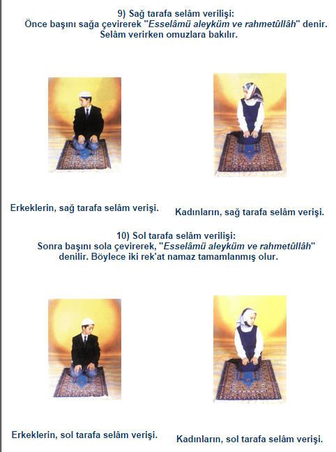 Erkek ve kadının namaz kılış şekli