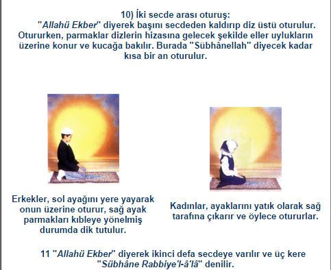 Erkek ve kadının namaz kılış şekli