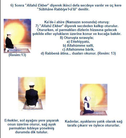 Erkek ve kadının namaz kılış şekli