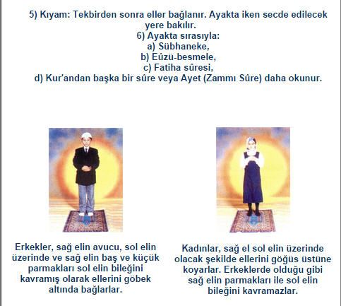 Erkek ve kadının namaz kılış şekli