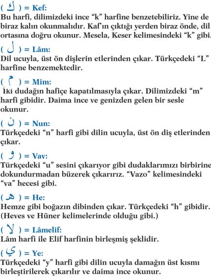 Arap Harflerinin Türkçe Anlamı?