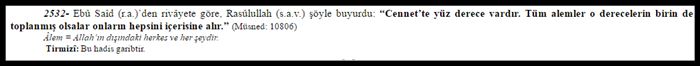 Cennette kaç derece vardır ?