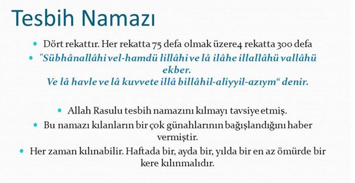 Tesbih namazı nasıl kılınır diyanet işleri başkanlığı