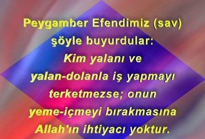 Resimlerle Efendimizin söyledikleri oruçla ilgili hadisler