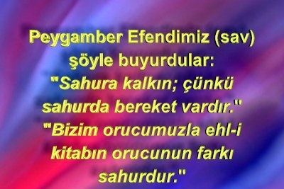 Resimlerle Efendimizin söyledikleri oruçla ilgili hadisler