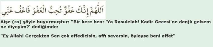 Kadir Gecesi Duası