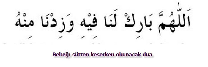 Çocuğu sütten kesmek için okunacak dua