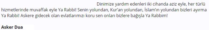 Asker koruma duası