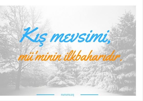 Kış mevsimi müminin baharıdır Hadis