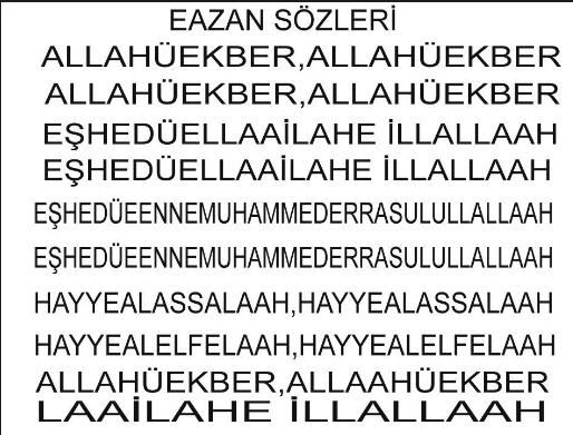 Ezan sözleri ve ezan duası