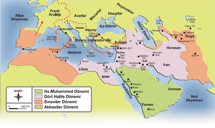 İslamiyetin Yayılışı – Peygamber Efendimiz Dönemi ve 4 Halife Dönemi
