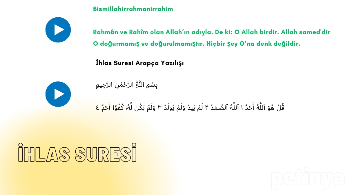 ihlas suresi