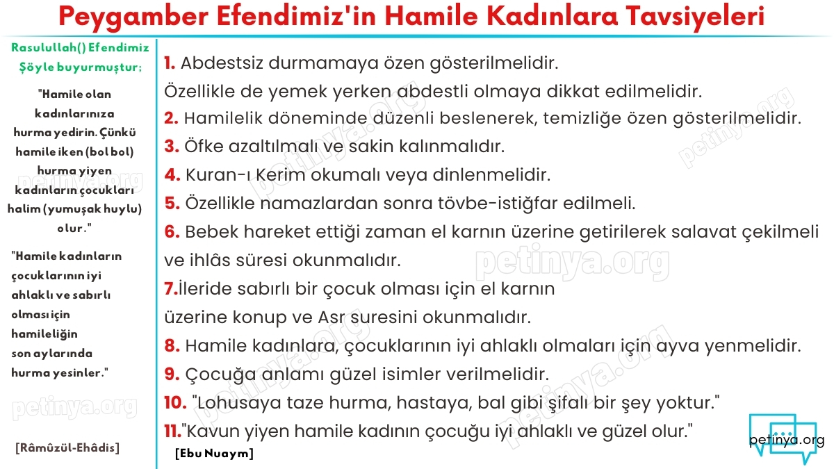 Peygamber Efendimiz (s.a.v)’in Hamileler İçin Dini Öğütleri