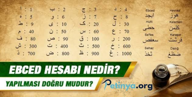ebced hesabi nasil yapilir